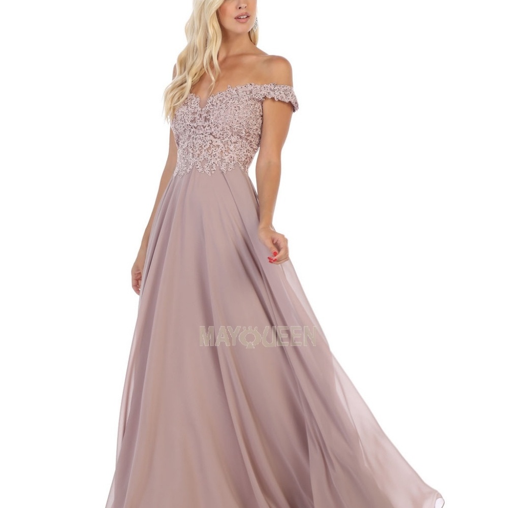 PLUS SIZE OFF SHOULDER LONG BURGUNDY CHAMPAGNE BLUE MAUVE RED GOWN